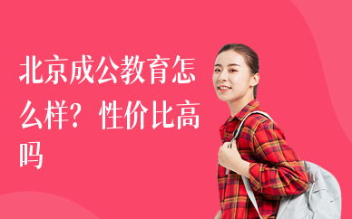 北京成公教育怎么样？性价比高吗